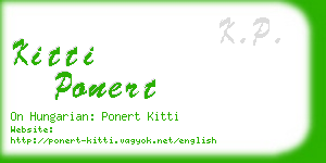 kitti ponert business card